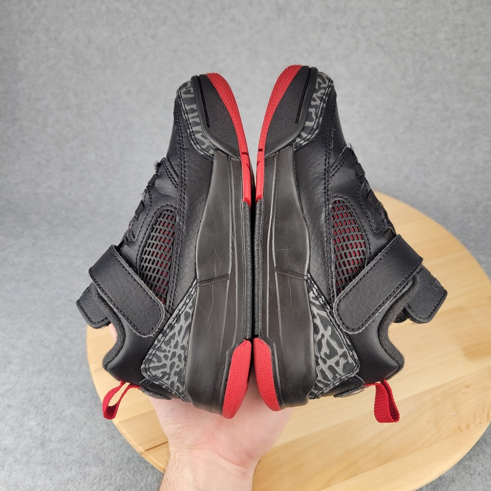 Jordan Spizike Low Kids Size 12C Black Red Bred Elephant Print FQ3951-006 - Picture 6 of 11